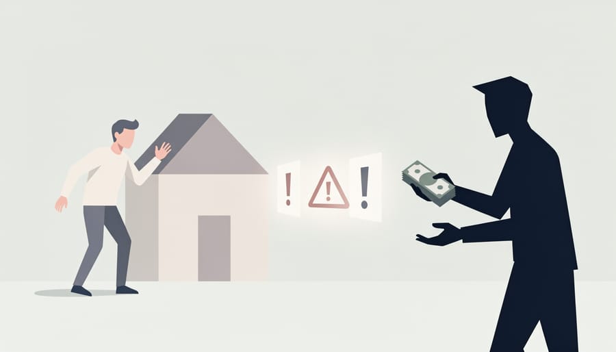 Red warning flag symbolizing cautionary signs when choosing cash home buyers